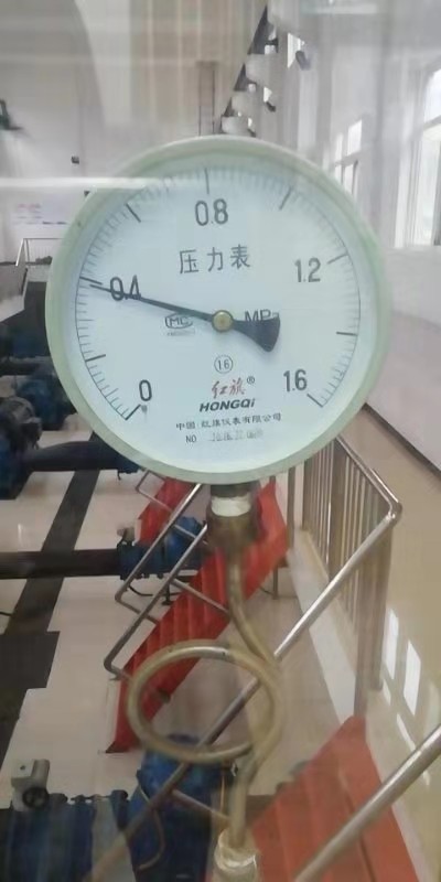 2019年2月23日自来水厂日流量、水压计量图