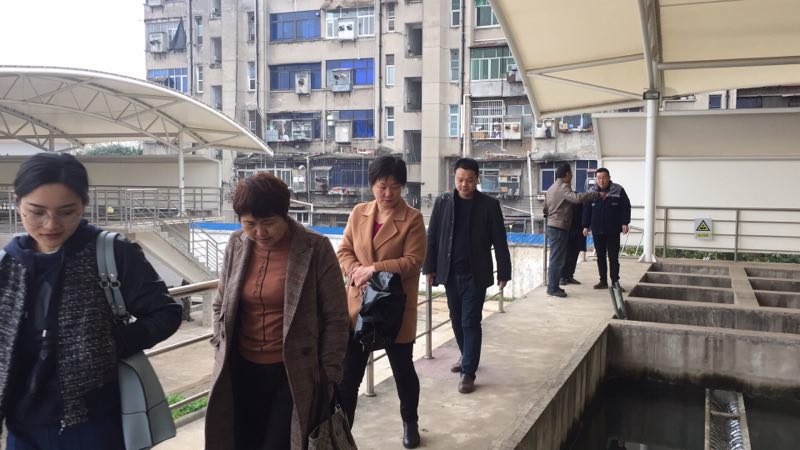 2019年3月27日武汉经开区（汉南区）水务局领导到汉南水厂进行安全生产检查